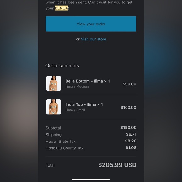 SOLD Benoa ilima set - Picture 6 of 6